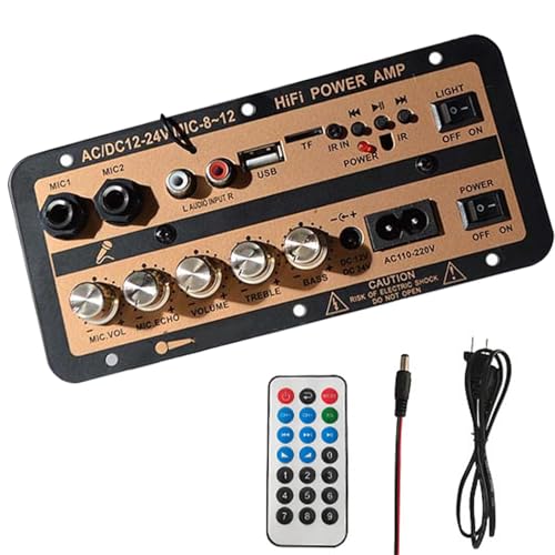 Auto Power Amplifier Board, Auto Audio Verstärker Board | Digital Audio Verstärker Modul 12V und 24V Digital,Wireless Lautsprecher Board für Konferenzen von Generic