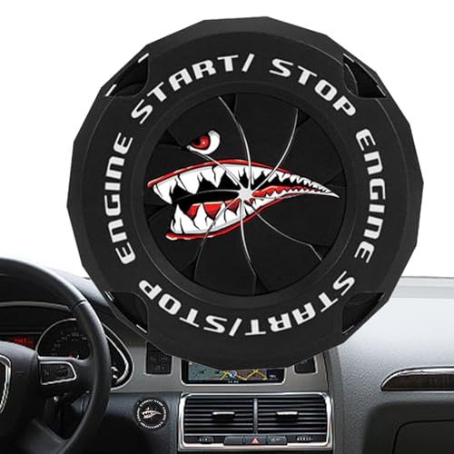 Auto -Startabdeckung, Startabdeckung, Push Start -Taste -Zubehör, Hai Design ative Rotary Zündstop Aufkleber für Rad Dashboard Key FOB Rocker Auto -Startabdeckung, Startabdeckung, Push Start -Taste -Zubehör, Hai Design ative Rotary Zündstop Aufkleber für Rad Dashboard Key FOB Rocker von Generic