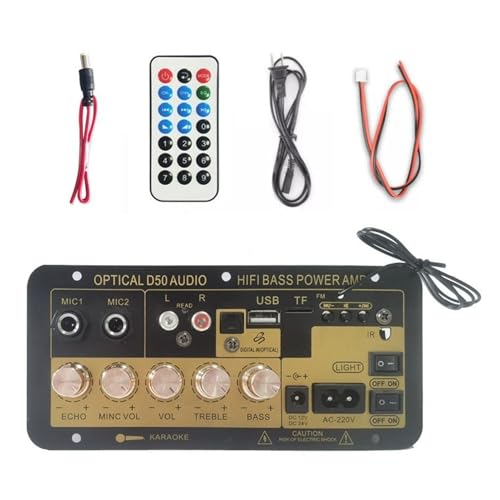 Autoverstärker, Plattenverstärker - DC 12V 24V Verstärkermodul für Subwoofer,Stereo-Audio-Verstärker, digitales Mikrofon mit hohem Strom, Auto-Karaoke-Platte, 30 Watt für Karaoke im Auto von Generic