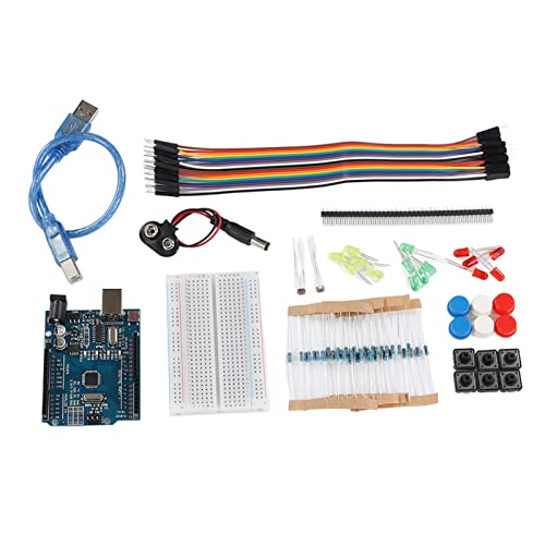 Basis-Startermodul-Kit, USB-Komponente für R3-Draht, Helle Farbe, 400-Loch-Widerstand für LED-Kabel, Anschlusskabel, LCD-Punktmatrix-Module von Generic
