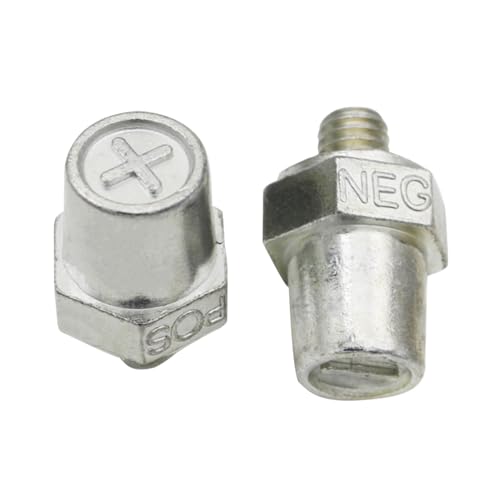 Batterie -Post -Adapter, Batterie nach Angriffen,Positive Negative Batterieklemmen Anschlüsse Seite Post | Lead -Legierungs -Ladeanschluss für Automobile, Pack von 2 von Generic