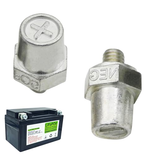 Batterie -Post -Adapter, Batterie nach Angriffen | Positive Negative Seitenanschluss -Batterieadapter - Pack von 2, Ladeanschluss von Bleilegierung für kleine Elektrofahrzeuge von Generic