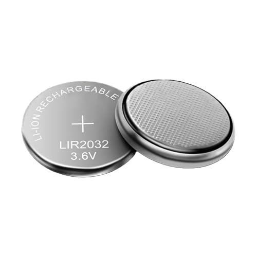 Batterienknopf - LIR2032 wiederaufladbare Batterien 3,6 V, runde Ionenbatterien | Hochleistungsleistung für elektronische Geräte, medizinische Geräte, Uhren, Hörgeräte, Fernbedienungen Batterienknopf - LIR2032 wiederaufladbare Batterien 3,6 V, runde Ionenbatterien | Hochleistungsleistung für elektronische Geräte, medizinische Geräte, Uhren, Hörgeräte, Fernbedienungen von Generic