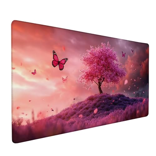 Baum Mauspad XXL 1600x800x3mm, Schmetterling Mousepad Gaming, Schreibtischunterlage mit Rutschfeste Gummibasis, Verbessert Präzision und Geschwindigkei Wasserdicht und Langlebig Desk Mat für PC 9-8008 Baum Mauspad XXL 1600x800x3mm, Schmetterling Mousepad Gaming, Schreibtischunterlage mit Rutschfeste Gummibasis, Verbessert Präzision und Geschwindigkei Wasserdicht und Langlebig Desk Mat für PC 9-8008 von Generic