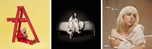 Billie Eilish Vinyl Album LP Collection: Don't Smile at Me - When We All Fall Asleep, WHERE Do We Go? - Happier than Ever - 3 Pack LP Record Set von Generic