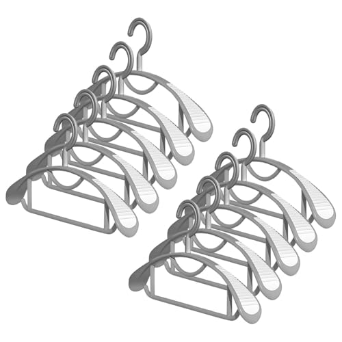 Breiter Schulterbügel - Schrank Organizer -Set, Kleiderlagerregal | 10 Langlebige Kleiderbügel mit Hosenbar, schlankes Design der Jacke Pullover Rockmantelkleid in den Schlafzimmer Schränken von Generic