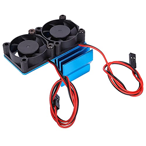 Bürstenloser Motor, Bürstenloser Motor Controller mit Wärmeissipation 540/550 RC Motor Kühlkörper RC Motorlüfter für 1/10 Skala Elektro -RC -Auto (PURPLE) (BLUE) von Generic