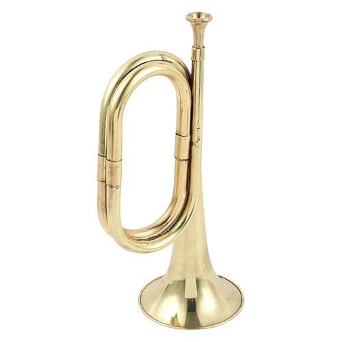 Bugle Horn Trompete – Ruftrompete Kavallerie-Horn Kavalleriehorn | Unübertroffene Leistung Messing-Instrument mit Mundstück, S Jagdhorn Festival-Shows von Generic