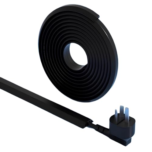 Cable Management, Kabel Verstecken, Kabelschlauch aus Weichem PVC, Kabelmanagement for Homeoffice, Fitnessstudio, Restaurant (Farbe: Schwarz, Breite: 4 cm) von Generic