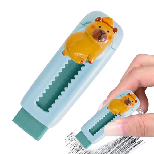 Capybara Bleistift Eraser - Schieber -Push -Radgummi, süßer weicher Gummi -Radiergummi | Versenkbares Schulangebot für Kinder, Kunstzeichnungswerkzeuge, Schreibwarengeschenk für Schüler, Malerei, Skiz Capybara Bleistift Eraser - Schieber -Push -Radgummi, süßer weicher Gummi -Radiergummi | Versenkbares Schulangebot für Kinder, Kunstzeichnungswerkzeuge, Schreibwarengeschenk für Schüler, Malerei, Skiz von Generic