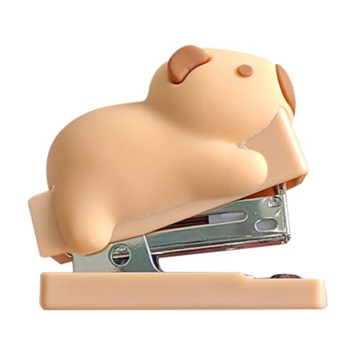 Capybara – Niedliche Tierhefter, Cartoon-Desktop-Heftgerät | Langlebig und leicht, tragbarer Hefter für Studenten, Bürobedarf und Projekte von Generic
