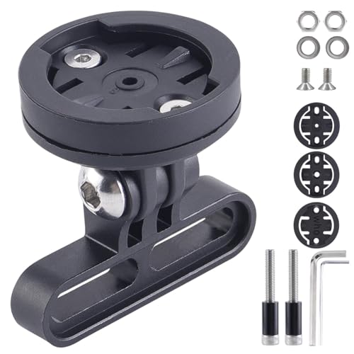 Computerhalterung aus Metall, verstellbare Computerhalterung aus Metall für Fahrradcomputer, Sportkamera-Rack, leichtes Stützzubehör für Reisen im Freien BnY183 (Black, 13X9X3CM) von Generic