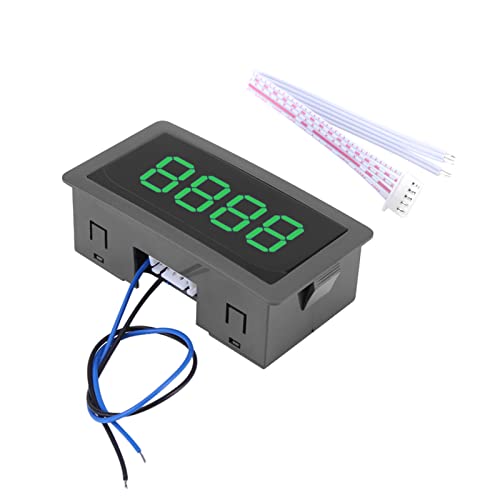 DC LED -Digitalanzeige 4 -Ziffern 0 9999 nach unten plus Minus Panel Counter Messgerät mit Kabel für Automatisierungsgeräte und Testsysteme Kompakte Größe und drei Farben Blau (Grün) von Generic