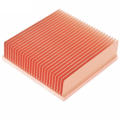 DIY-Kühlkörper Kühlkörper aus reinem Kupfer, 50 x 50 x 15 mm, Skiving-Fin-Kühlkörper for elektronische RAM-Chips, LED-ICs, MOS-Kühler von Generic