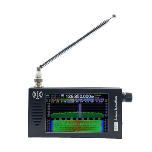 DSP SDR Empfänger Empfänger 4,3 Zoll Touchscreen Tragbar Wiederaufladbar Kurzwelle AM FM DSP Radio mit Kopfhörer-Antennenbuchse für den Außenbereich von Generic