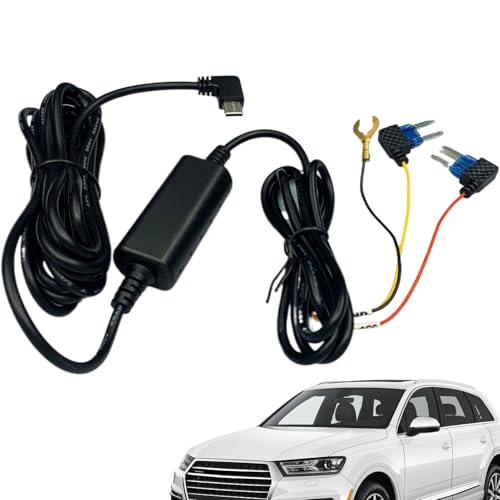Dashcam Verkabelungsset - Netzadapter, Sicherungsanschluss | HardWire Kit für Autos mit Anwendungen für schnelle Installation, Aufnahme 24/7, sichere Leistung der Kamera, Connes von Generic