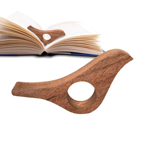Daumenring Lesezeichen - Holz Bücherhalter In Vogelform, Leseunterstützung Werkzeug | Seitenstopper Mit Natürlichem Holzringgriff, Bequemer Leseorganizer Für Schüler Und Lehrer Daily Daumenring Lesezeichen - Holz Bücherhalter In Vogelform, Leseunterstützung Werkzeug | Seitenstopper Mit Natürlichem Holzringgriff, Bequemer Leseorganizer Für Schüler Und Lehrer Daily von Generic
