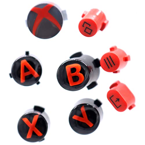 Deal4GO ABXY-Tasten-Menü/Ansicht/SYNC/Share-Tasten-Set, Ersatz für Xbox Series S & Xbox Series X Controller (Rot) von Generic