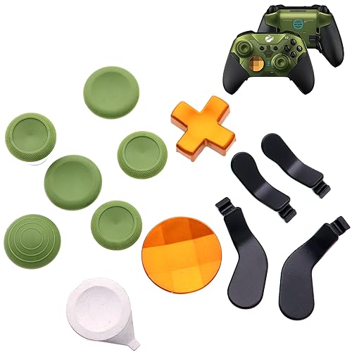 Deal4GO Austauschbare Analog-Thumbsticks + D-Paddel-Paddel, Anpassungswerkzeug-Set, Ersatz für Xbox Elite Series 2 Controller, limitierte Auflage, Grün von Generic