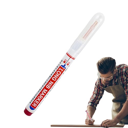 Deep Hole Marker Stifte, langer Nib -Marker | Fine Tipps Marker - Schneller trockener Mehrzweckstift für, Hardware-Tool für den industriellen Gebrauch des Bauwesens von Generic