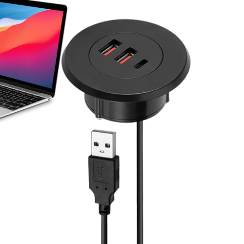 Desktop HINTEL - Ohifice Für Tische Mit Kabel Organizer - Rundes Elektronisches Zubehör Mit 1,5 M Kabel Für Mobiltelefone Und Gebaut - In Der Runden Lochtablette Stand Runde Loch Gebau Desktop HINTEL - Ohifice Für Tische Mit Kabel Organizer - Rundes Elektronisches Zubehör Mit 1,5 M Kabel Für Mobiltelefone Und Gebaut - In Der Runden Lochtablette Stand Runde Loch Gebau von Generic