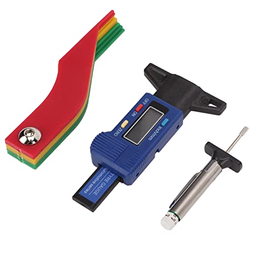 Digital Reifenmetermesser Farbcodiertes Messwerkzeug Handheld Tragbare Disc -Drum Bremsbeläge von Generic
