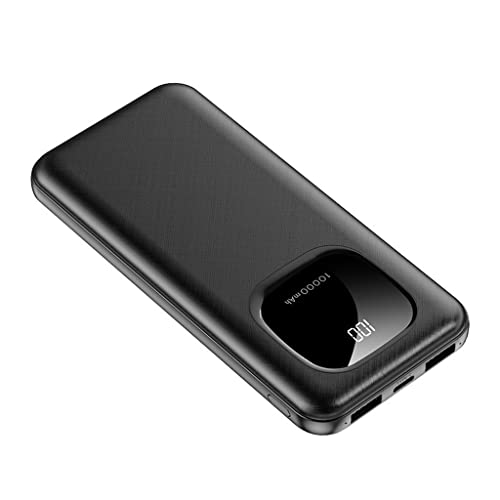 Digitalanzeige 20000 mAh Power Bank mit eingebauter Powerbank mit großer Kapazität Mobile Power Bank langlebig (Farbe: Schwarz, Größe: 20000 mAh) von Generic