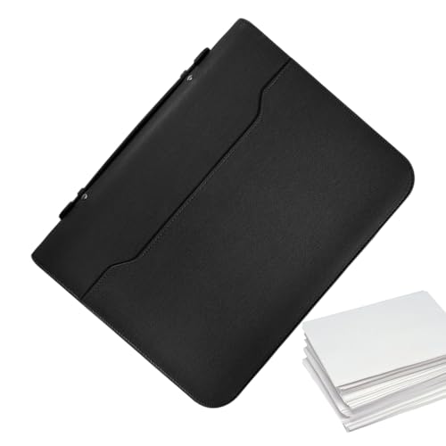 Dokumentenordner Folio | A4-Quittungsordner aus PU-Leder mit Reißverschluss, nicht leicht zu beschädigen, multifunktionaler legaler Notizblockhalter, Business-Organizer, Ordner Dokumentenordner Folio | A4-Quittungsordner aus PU-Leder mit Reißverschluss, nicht leicht zu beschädigen, multifunktionaler legaler Notizblockhalter, Business-Organizer, Ordner von Generic
