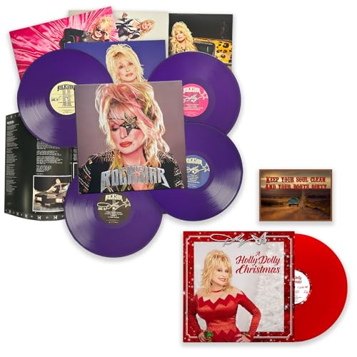 Dolly Parton Deluxe Christmas Vinyl Collection: Rockstar Special Edition (Purple Vinyl)+ Holly Dolly Christmas (Red Vinyl) + Including Bonus Art Card von Generic