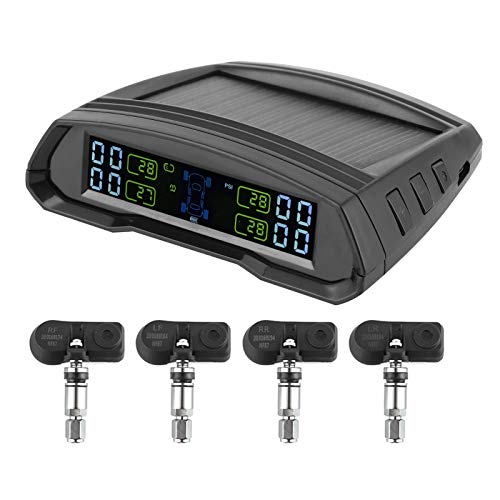 Drahtloser Reifendruckalarm Monitor Solar USB Power TPMS Digital LCD Display -Sensor für Autowagen Drahtloser Reifendruckalarm Monitor Solar USB Power TPMS Digital LCD Display -Sensor für Autowagen von Generic