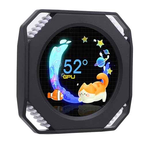 Dynamisches Thema Wasserkühler Bildschirm, Touchscreen - FHD 2,1 Zoll RGB GPU -CPU -Temperaturanzeige USB für PC Laptop Computer Health Speed ​​AIDA64 SUB, Tragbare LCD -Anzeige von Generic