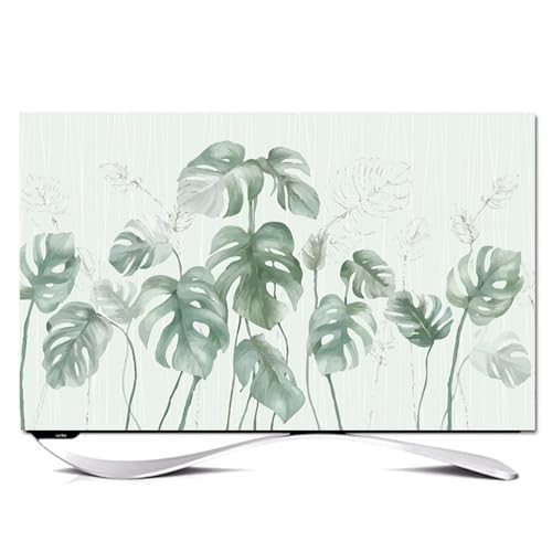 Einfache, Moderne Tv-abdeckung, Weicher Stoff, Tv-abdeckungen Für Den Innenbereich, Staubdicht, 3d-blätter, Blumenmuster, Wasserdichte Tv-abdeckung, Lcd-led-hd-display,(Size:37-39in(93x60cm),Color:B) von Generic