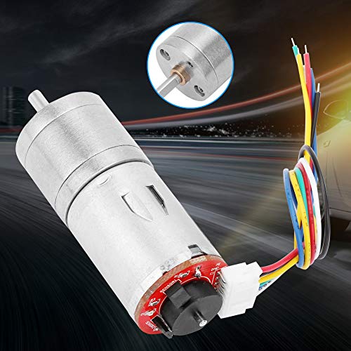 Encoder -Metallgetriebe, Außendurchmesser 25 Mm mit Encoder -Wurm -Getriebe Motor Drehzahlreduzierung Motor für Roboter RC Car Motorspielzeug (Geschwindigkeit 1000) von Generic