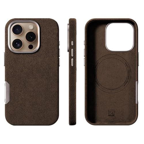 Entworfen für iPhone 16 Pro Max/16 Pro Alcantara-Wildleder-Hülle, kompatibel mit MagSafe echtes italienisches Wildleder, handgefertigt, vollständig verpackt, ultradünn, schlank, minimalistisch Entworfen für iPhone 16 Pro Max/16 Pro Alcantara-Wildleder-Hülle, kompatibel mit MagSafe echtes italienisches Wildleder, handgefertigt, vollständig verpackt, ultradünn, schlank, minimalistisch von Generic