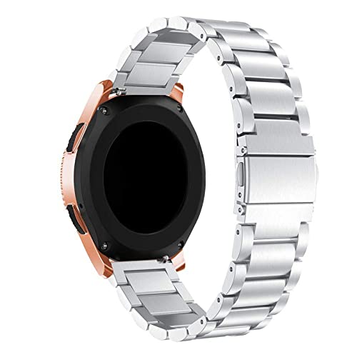 Ersatzarmband Kompatibel mit Garmin Vivoactive 4s Armband, 18mm Edelstahl Metal Uhrenarmband für Garmin Vivoactive 4s (Silver, One Size) von Generic
