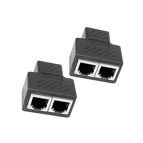 Ethernet-Splitter, Ethernet-Kabel-Splitter für Cat5, Cat5e, Cat6, Cat 7-Kabel und Verbindung von Netzwerk-LAN-Internet – 2 Stück. von Generic