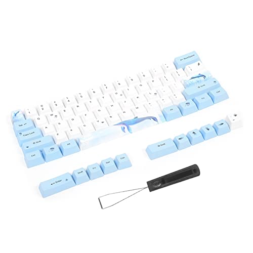 FÜNFGESICHTIGE GEFÄRBTE MECHANISCHE PBT-Tastatur-TASTENKAPPEN – DIY-TASTENKAPPEN-Set IM Anime-Stil [KIRSCHBLÜTE] (6064 Qiongyu) von Generic