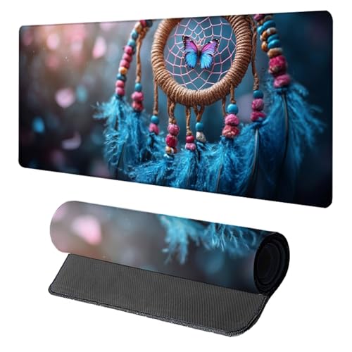 Feder Gaming Mauspad XXL, Schreibtischunterlage 1500x800x3mm, Wasserdicht und Langlebig Mauspad, Verbessert Präzision und Geschwindigkei Desk Mat, Gaming Zubehör, Mousepad für Büro PC, Blau U-9160 Feder Gaming Mauspad XXL, Schreibtischunterlage 1500x800x3mm, Wasserdicht und Langlebig Mauspad, Verbessert Präzision und Geschwindigkei Desk Mat, Gaming Zubehör, Mousepad für Büro PC, Blau U-9160 von Generic