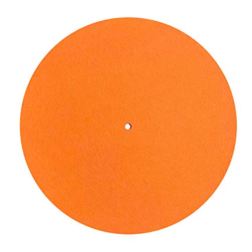 Filz-Slipmatte, 30,5 cm, aus Vinyl, für Plattenspieler, Orange, antistatisch, Geschenk von Generic