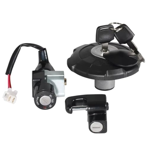 Für Crf150l K84 2017 2018 2019 2020 2021 2022 2023 2024 Motorradzubehör Zündschalter Gas Cover Lock Set 35010k84901 von Generic