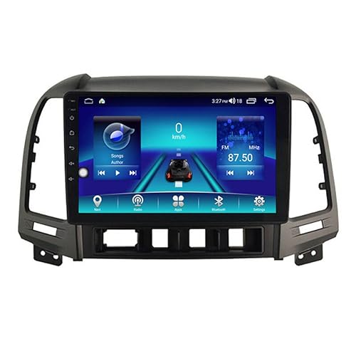 Für Hyundai Santa Fe 2 2006–2012 Android 12 Carplay Autoradio GPS Navi Sat Radio 9 Zoll Multimedia BT WiFi 32 GB Lenkradsteuerung von Generic