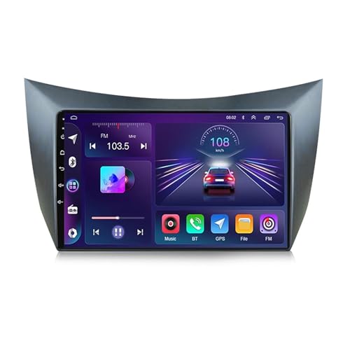 Für Lifan 320 2008-2014 Android 12 9 Zoll Touchscreen Autoradio mit Carplay Android Auto BT 5.0 MirrorLink FM AM DSP Navigation GPS RDS DVR DAB Lenkradsteuerung Rückfahrkamera (M300S) von Generic