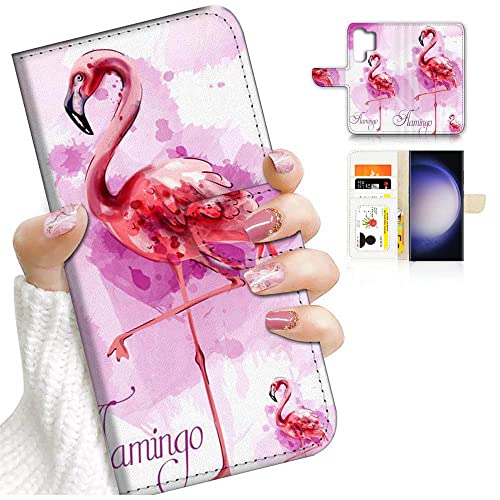 Für Samsung S23 Ultra, für Samsung Galaxy S23 Ultra, entworfen Flip Wallet Handyhülle Cover, A24392 Flamingo von Generic