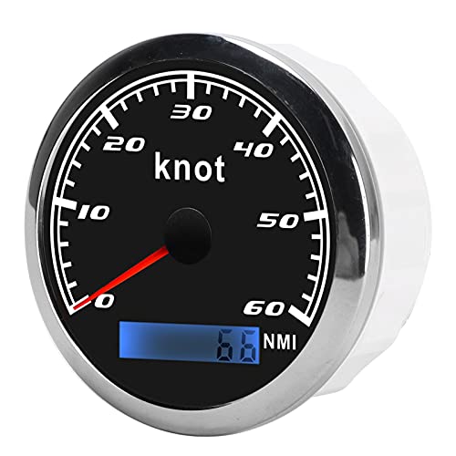 GPS -Tachometer, Tacho für Auto ABS Edelstahl Digitalem Tachometer für Auto mit Antenne -LKW Boot 9-30 V DC (BLACK) von Generic