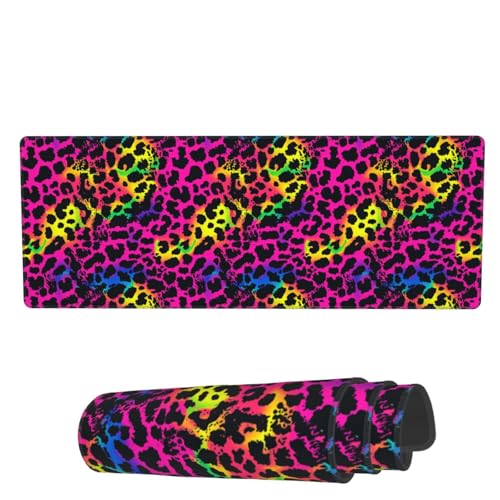Gaming Mauspad Farbverlauf Leopardenfell Groß Mousepad Multifunktionales Modernes Schreibtischunterlage, Für Arbeitsstudium, Computer, Laptops, 40x75cm von Generic