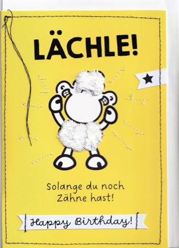 Geburtstagskarte handgefertigt - Lächle - Sheepworld von Generic