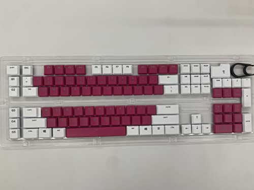 Geeignet für Logitech G915TKL G915 G815 Tastatur-Tastenkappen, 111 Tasten. Ersatz-Tastenkappen Mechanische Gaming-Tastatur… (Set in Weiß und Rot) von Generic