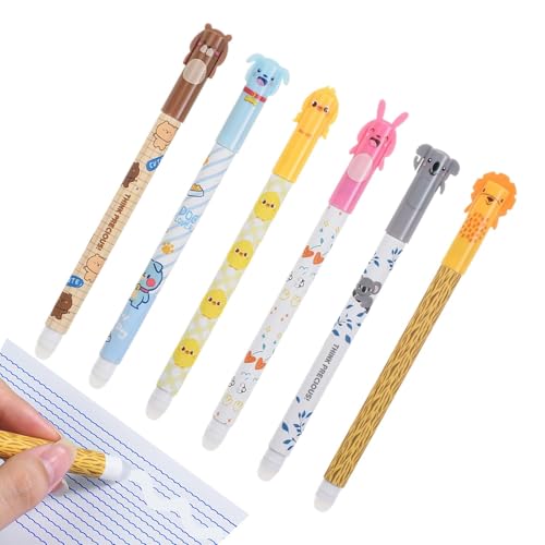Gelöschte Tintenstifte, gelöschte Tintenstifte mit Radiergummi | feine Spitze 0,5 mm Ink Pencil 6 Stück | niedlicher Bleistiftstift zum Schreiben Gelöschte Tintenstifte, gelöschte Tintenstifte mit Radiergummi | feine Spitze 0,5 mm Ink Pencil 6 Stück | niedlicher Bleistiftstift zum Schreiben von Generic