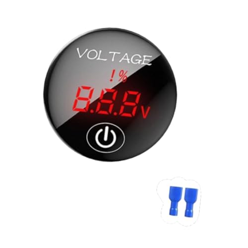 Generic Autoanzeige Voltmeter 12V 24V Spannungsmesserschalter Bequemer Robuster Automobilzubehör Touch Spannungsspannungs Voltmeter Detektor, Rot von Generic