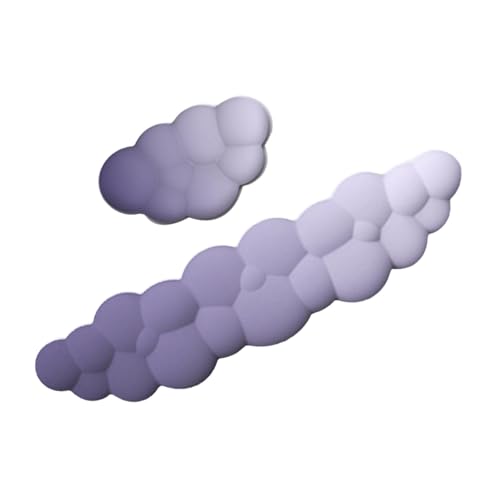 Generic Cloud-Armlehnentastatur, Cloud-Maus-Handgelenkauflage - 2 Stück Schreibtisch-Wolken-Handgelenkpolster | Bequeme Handballenauflage aus Memory-Schaum, rutschfeste niedliche Tastaturauflage, von Generic